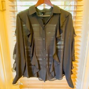 BNWT Who What Wear Medium Black Blouse